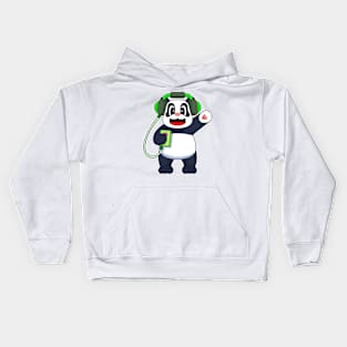 Panda Musician Headphone Music Kids Hoodie